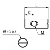 M6 Cross Dowel off Centre