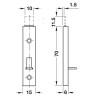 Furniture Bolt with Straight Slide / Steel - 251.10.703