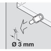 Shelf Support Plug in for Glass Shelves for  3 mm Hole