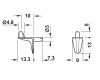 Shelf Support Plug in for  3 mm Holes with Shelf-fixing Lug