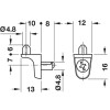 Shelf Support Plug in for Wooden Shelves and  5 mm Holes