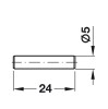 Shelf Support, Plug in, for Wooden Shelves, for  5 mm Hole and Side Panel Installation