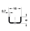 Shelf Support Strip, Length: 3500 mm, Screw Fixing, Steel