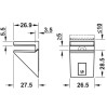 Shelf Support Wall Fixing for Glass Shelves Kalabrone Mini