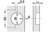 Concealed Cup Hinge, 94 Refrigerator Standard, Full Overlay, Hfele Metalla