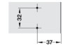 Metalla Cruciform Mounting Plate for Refrigerator Door Hinge