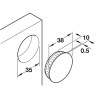 Cover Cap Round for Blind Hole  35 mm Plastic