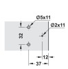 Exposed Axle Hinge 240 Single Pivot Aximat 300