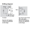 Exposed Axle Hinge 270/240 with 5 mm Exposed Axle for 10/13 mm side wall thickness