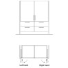 Fitting Set, for Pivoting Cabinet Doors, Soft Closing, Hawa-Concepta III 25/35 Pull