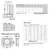 Metalla 110 Concealed Cup Hinge with Inline Mounting Plate Set