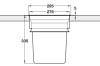 Worktop Waste Bin, for Mounting in  276 mm Hole, 1x 13 Litre Bin