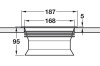 Worktop Waste Bin Bag Holder Mounting in  168 mm Hole