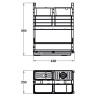 Multiple Storage Basket, Pull Out, for 300 mm Cabinet Width