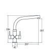 Contemporary Quarter Turn Monobloc Sink Tap -  TC28CH