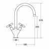 Quarter Sinks Turn Cross Handle Monobloc Tap - TC41CH