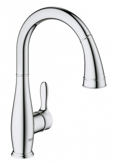 Tap, Single Lever Monobloc Mixer, Pull Out Spray, Grohe Parkfield