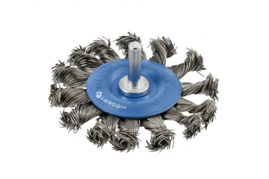 Disc brush with a pin 75 mm, steel wire 0.5 mm