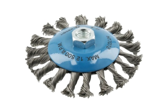 Disc Brush 100 mm, M14, Steel Wire 0.3 mm