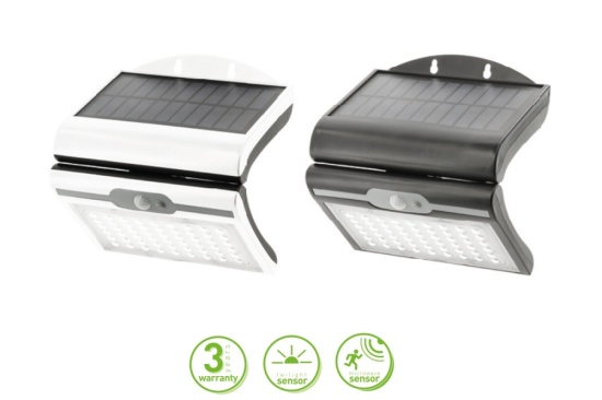 Solar Facade Luminaire with Motion / Dusk Sensor 50W